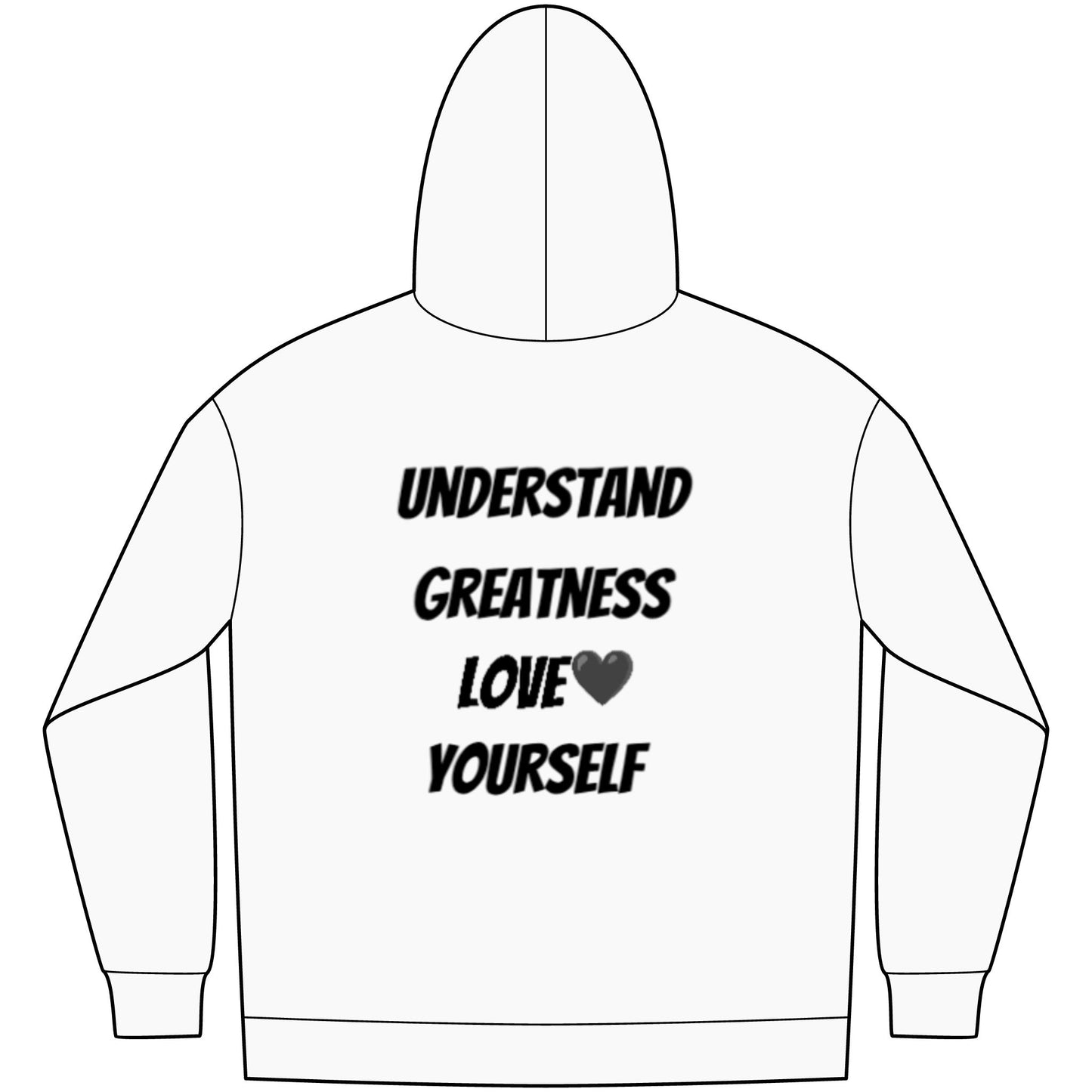UGLY Message Men's Fleece Hoodie - Self-Love & Empowerment Apparel, Motivational Gift, Cozy Fashion, Casual Streetwear