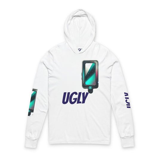 UGLY Unisex Hooded Long Sleeve Tee, Self-Love Apparel, Motivational Hoodie for Teens, Gift for Him/Her, Casual Daily Wear