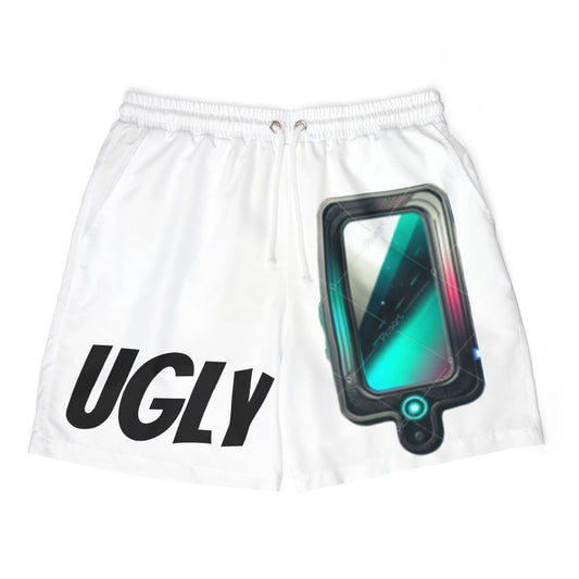 UGLY Swim Shorts - Motivational Unisex Board Shorts for Beach, Pool, Summer Vibes, Self-Love, Gift for Him/Her